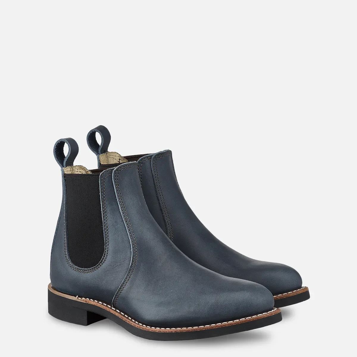 6-inch Chelsea-kortstövlor för dam i indigo Legacy-läder