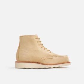 Classic Moc® kort damstövl i krämfärgat Abilene-läder