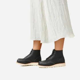 Classic Moc® korta damstövlar i svart Boundary-läder