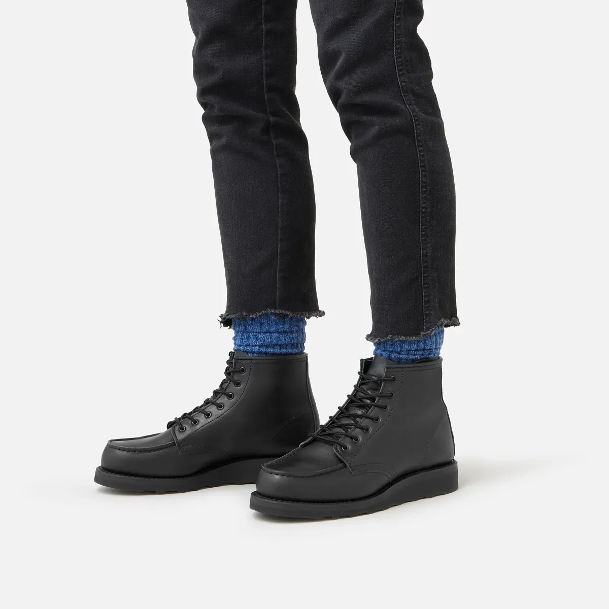 Classic Moc® korta damstövlar i svart Boundary-läder