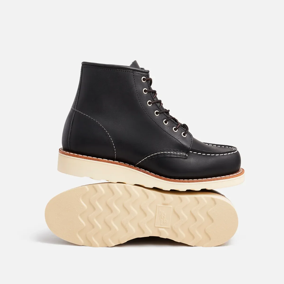Classic Moc® korta damstövlar i svart Boundary-läder