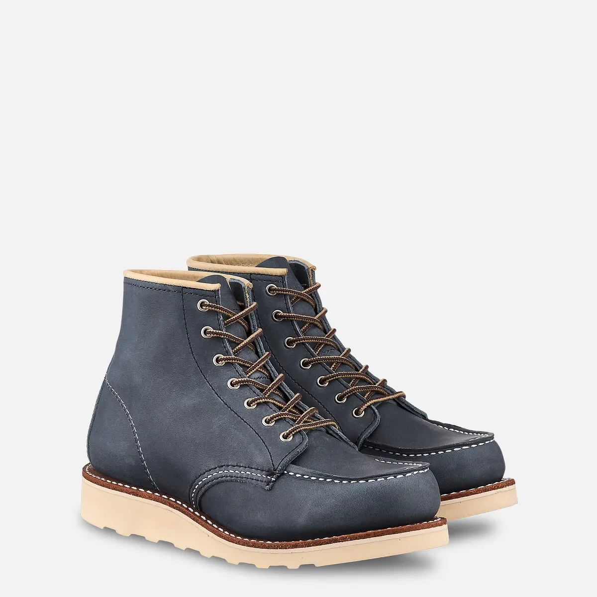 Classic Moc®-kortstövlar för dam i indigo Legacy-läder