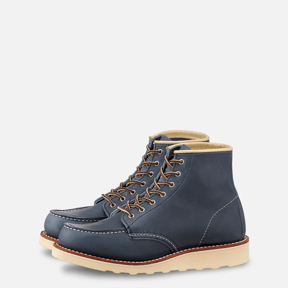 Classic Moc®-kortstövlar för dam i indigo Legacy-läder