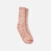 Cotton Blend Ragg Crew Unisex Ragg-strumpor i bomullsblandning i rost/vitt bomullsblandning