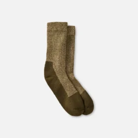 Crew-strumpor med djup tåförstärkning, unisex, i olivgrönt