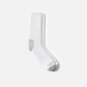Everyday Work Medium Weight Crew Unisex-strumpor i bomullsblandning i vitt