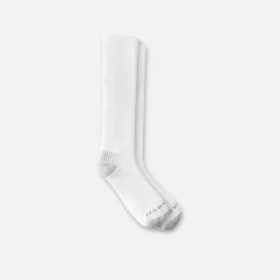 Everyday Work Medium Weight Over-the-Calf Unisex-strumpor i bomullsblandning som går över vaden, i vitt