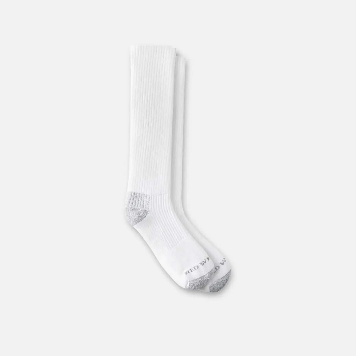 Everyday Work Medium Weight Over-the-Calf Unisex-strumpor i bomullsblandning som går över vaden, i vitt