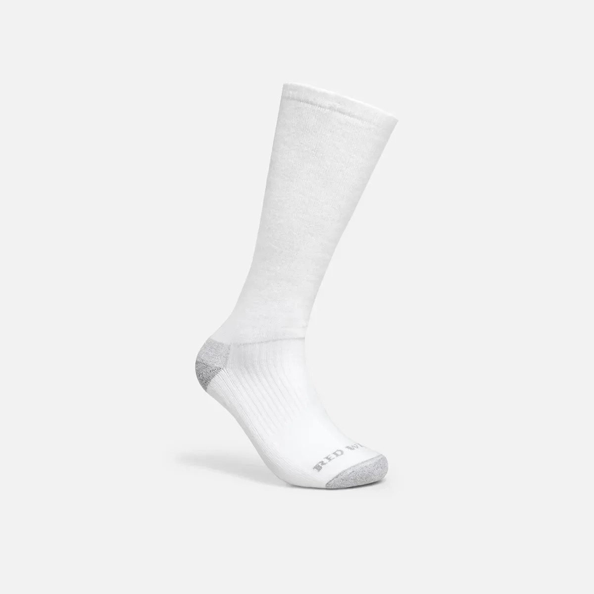 Everyday Work Medium Weight Over-the-Calf Unisex-strumpor i bomullsblandning som går över vaden, i vitt