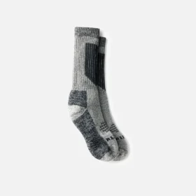 Högkvalitativ, tjock, unisex-strumpa i merinoullsblandning som når till mitten av vaden, i svart