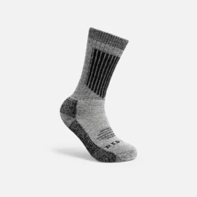 Högkvalitativ, tjock, unisex-strumpa i merinoullsblandning som når till mitten av vaden, i svart