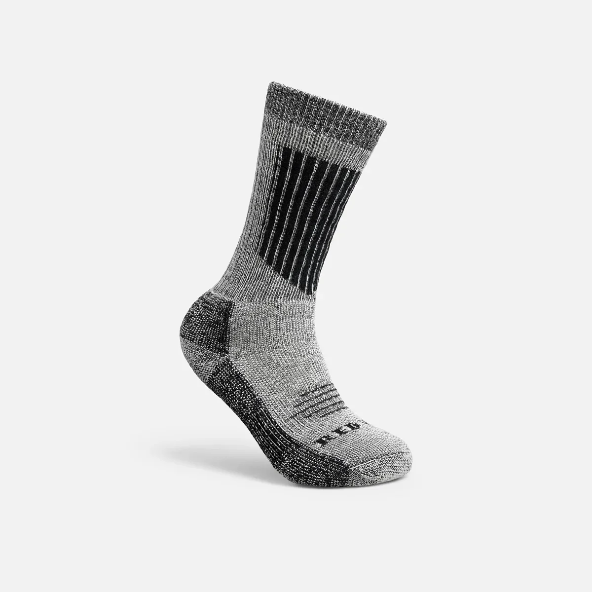 Högkvalitativ, tjock, unisex-strumpa i merinoullsblandning som når till mitten av vaden, i svart