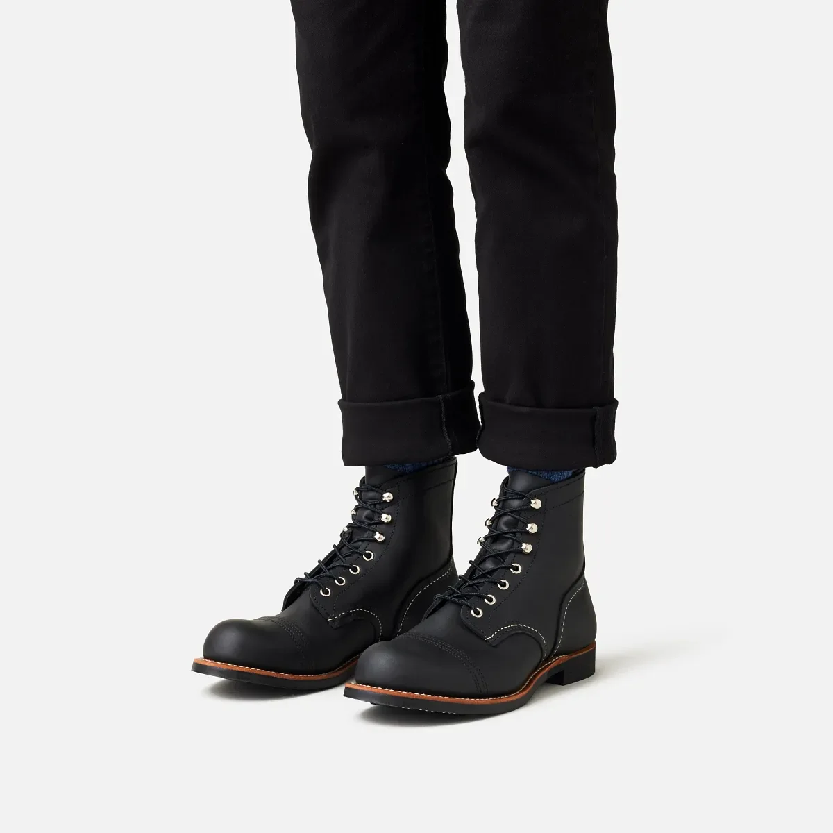 Iron Ranger® herrstövlar, 6 tum, i svart Harness-läder