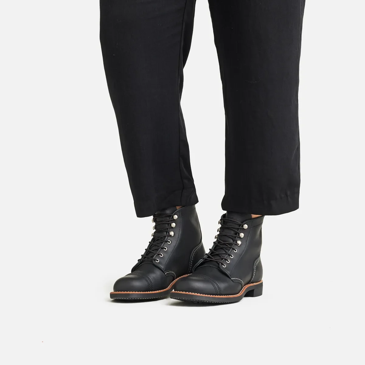 Iron Ranger® kort damstövl i svart Boundary-läder