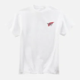 Klassisk logot-shirt, unisex-t-shirt i vitt, bomull