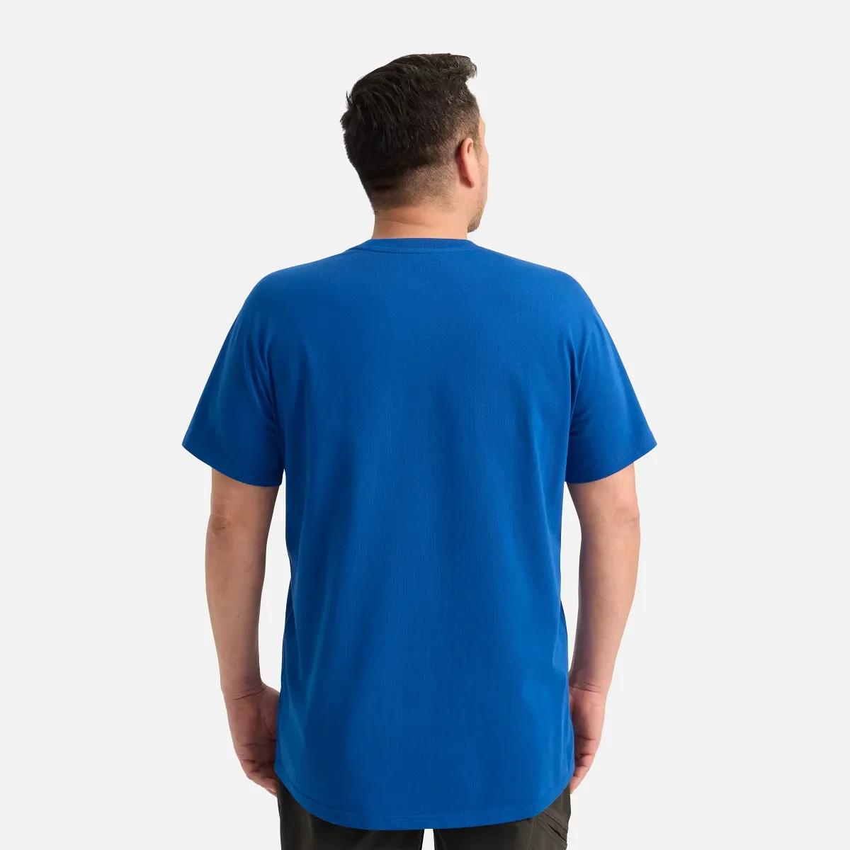 Kortärmad T-shirt med ficka – herr-T-shirt i djupblått