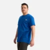 Kortärmad T-shirt med ficka – herr-T-shirt i djupblått