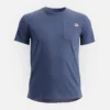 Kortärmad T-shirt med ficka – Herr-T-shirt med korta ärmar i marinblått