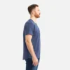 Kortärmad T-shirt med ficka – Herr-T-shirt med korta ärmar i marinblått