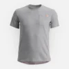 Kortärmad T-shirt med ficka – Herr-T-shirt med korta ärmar i melerat grått