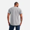 Kortärmad T-shirt med ficka – Herr-T-shirt med korta ärmar i melerat grått