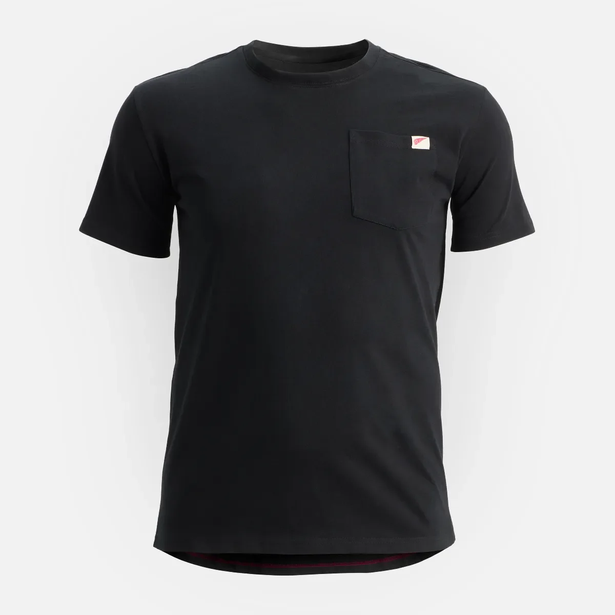 Kortärmad T-shirt med ficka – Herr-T-shirt med korta ärmar i svart