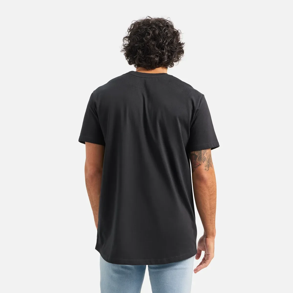 Kortärmad T-shirt med ficka – Herr-T-shirt med korta ärmar i svart