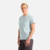 Kortärmad T-shirt med ficka Kortärmad T-shirt för dam i stålblått