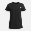 Kortärmad T-shirt med ficka Kortärmad T-shirt för damer i svart