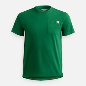 Kortärmad T-shirt med ficka Kortärmad T-shirt för herr i skogsgrönt
