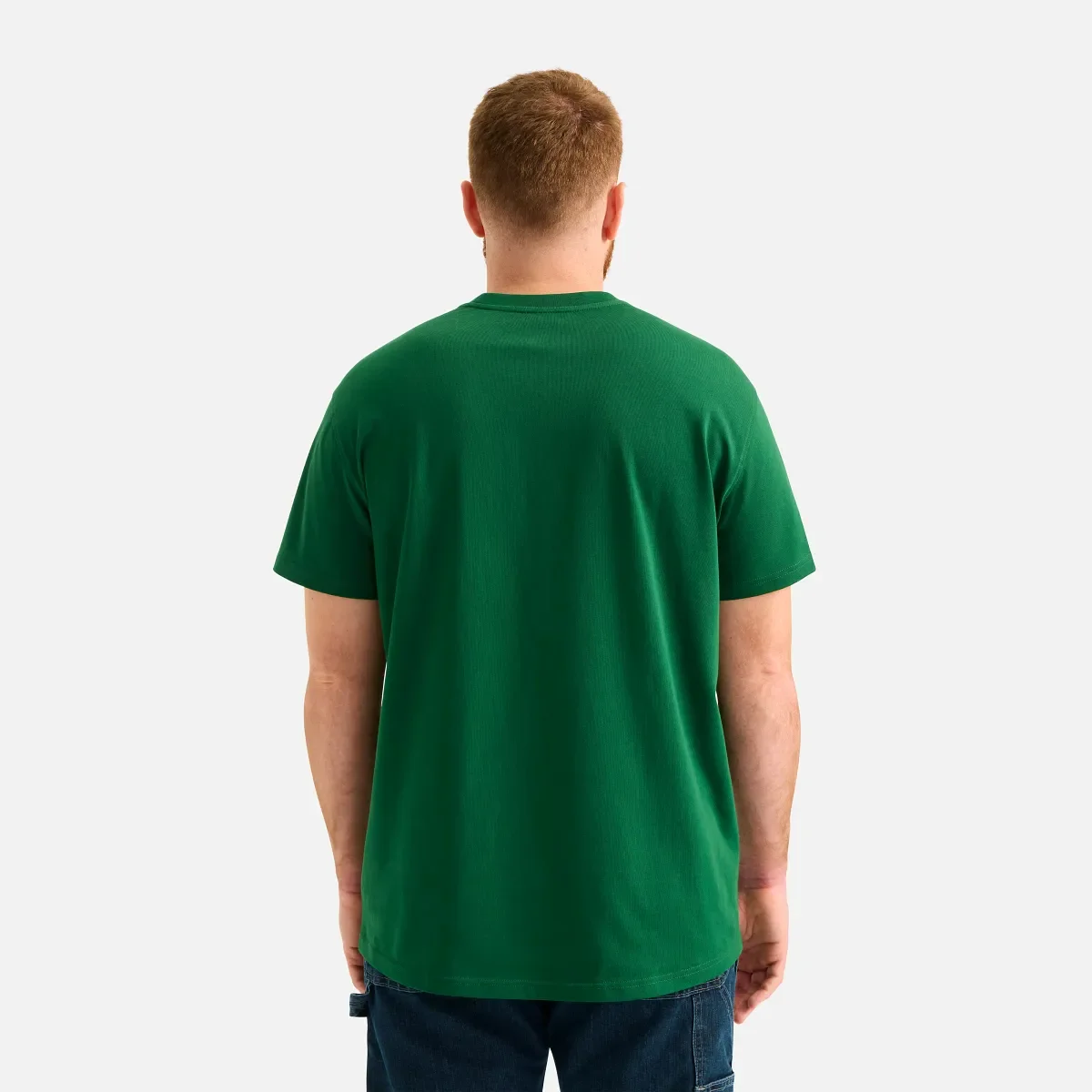 Kortärmad T-shirt med ficka Kortärmad T-shirt för herr i skogsgrönt