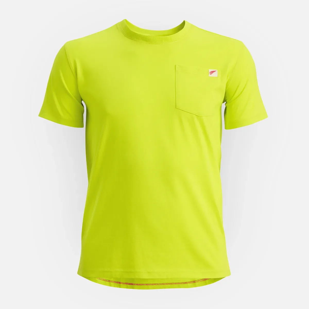 Kortärmad T-shirt med ficka Kortärmad T-shirt för män i ljusgrönt