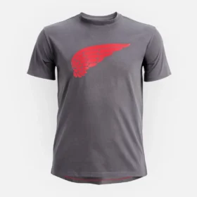 Kortärmad T-shirt med vinge – Herr-T-shirt med korta ärmar i mörkgrått