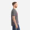 Kortärmad T-shirt med vinge – Herr-T-shirt med korta ärmar i mörkgrått