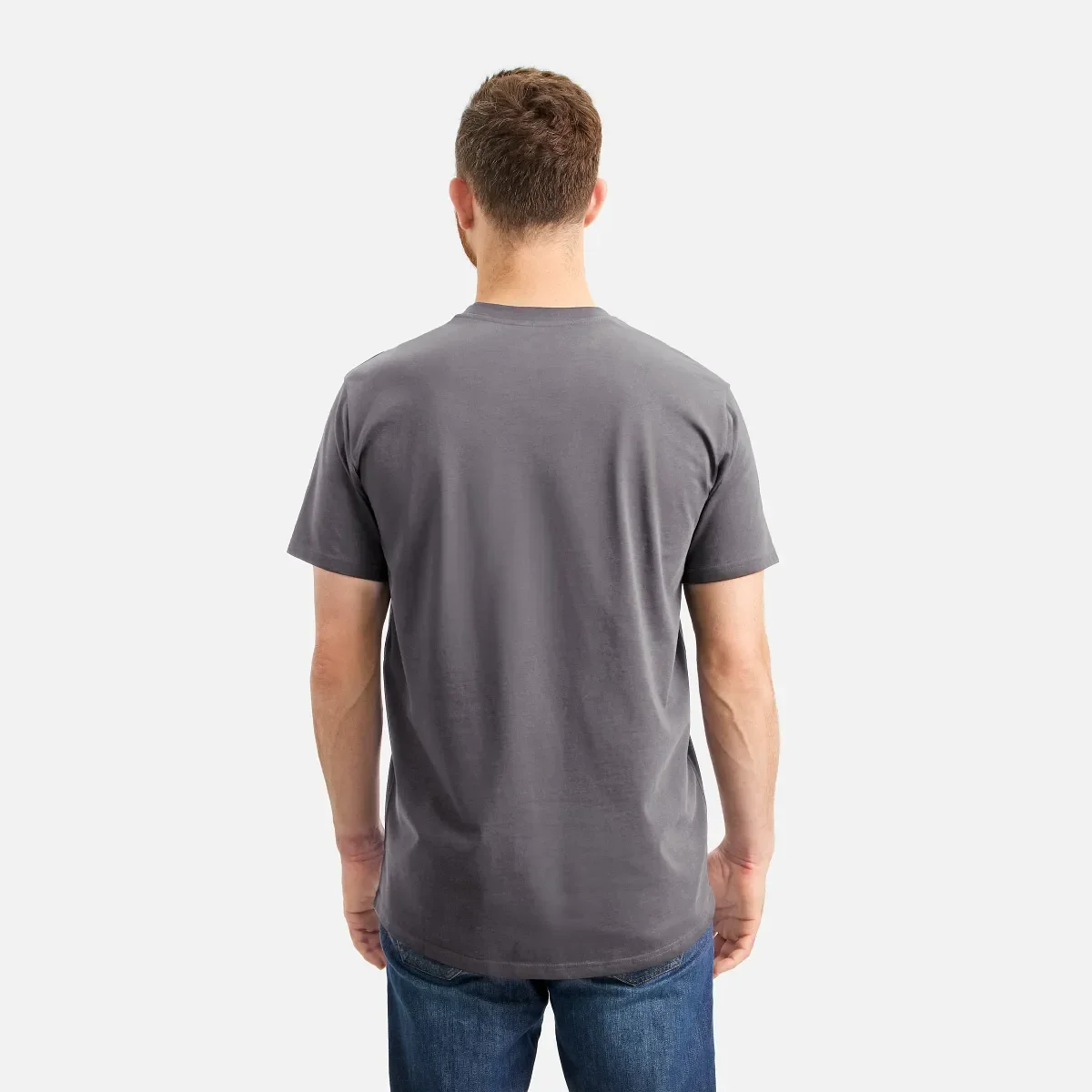 Kortärmad T-shirt med vinge – Herr-T-shirt med korta ärmar i mörkgrått