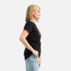 Kortärmad Wing-T-shirt, dam-T-shirt med korta ärmar i svart