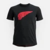 Kortärmad Wing-T-shirt, herr, i svart