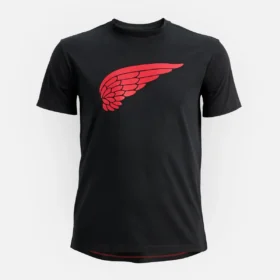 Kortärmad Wing-T-shirt, herr, i svart