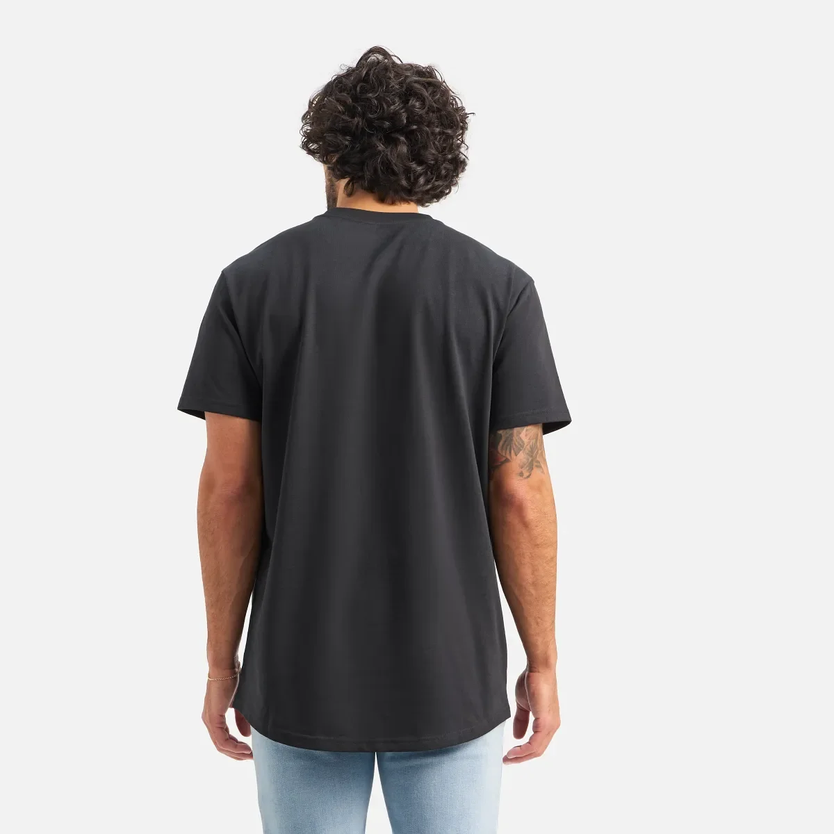 Kortärmad Wing-T-shirt, herr, i svart