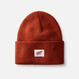 Logo Knit Beanie Hat Unisex stickad mössa i rost