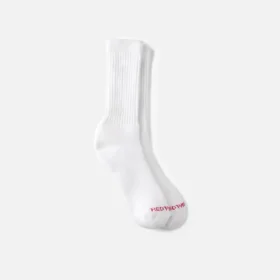 Performance Work Medium Weight Crew Unisex-strumpor i akrylblandning, vita