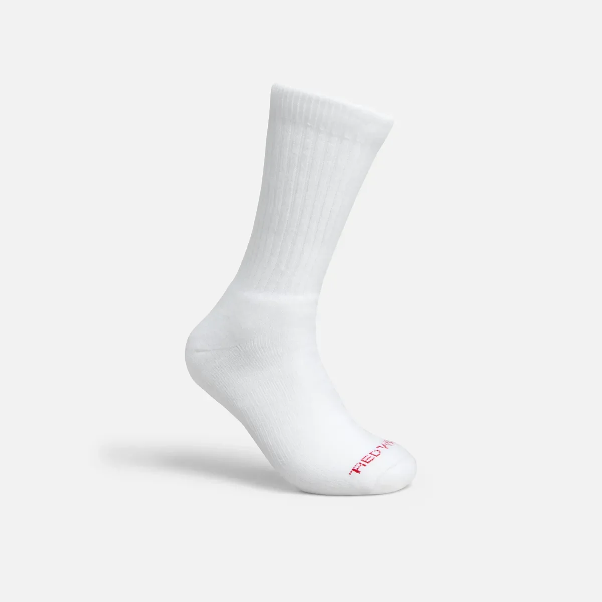 Performance Work Medium Weight Crew Unisex-strumpor i akrylblandning, vita