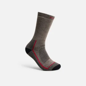 Premium Safety, medelviktiga unisex-strumpor i merinoullsblandning i brunt