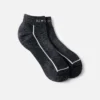 Premium Safety Medium Weight Quarter Crew Unisex-strumpor i merinoullsblandning, svarta