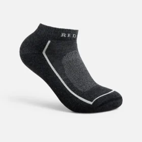 Premium Safety Medium Weight Quarter Crew Unisex-strumpor i merinoullsblandning, svarta