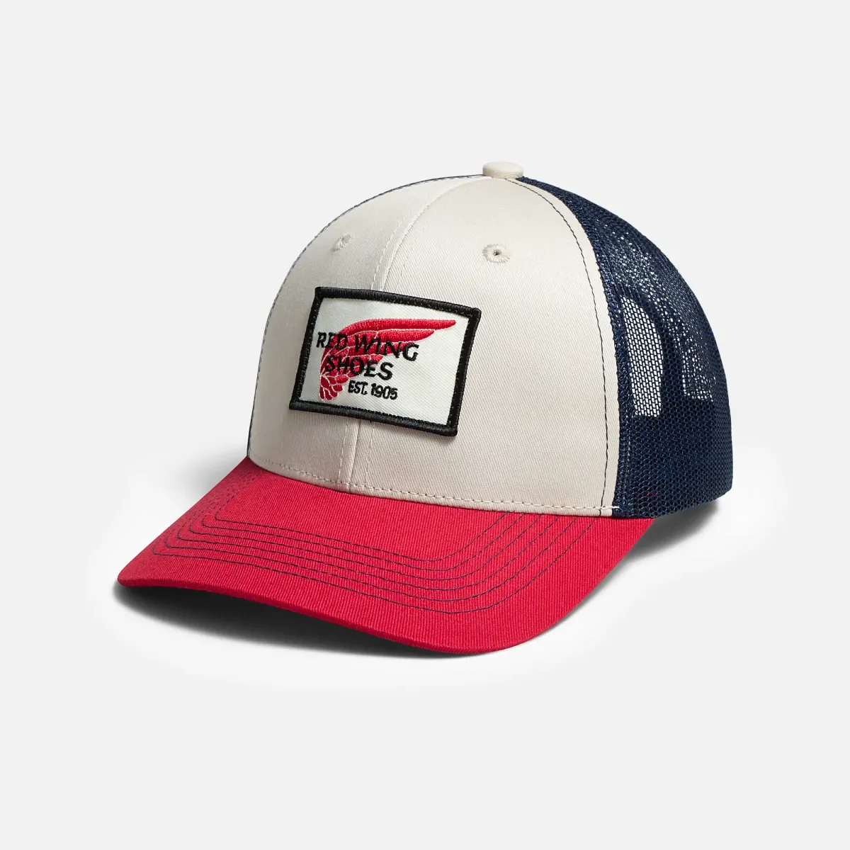 Pro Trucker Cap – unisex-baseballkeps i färgerna Stone/Red/Navy