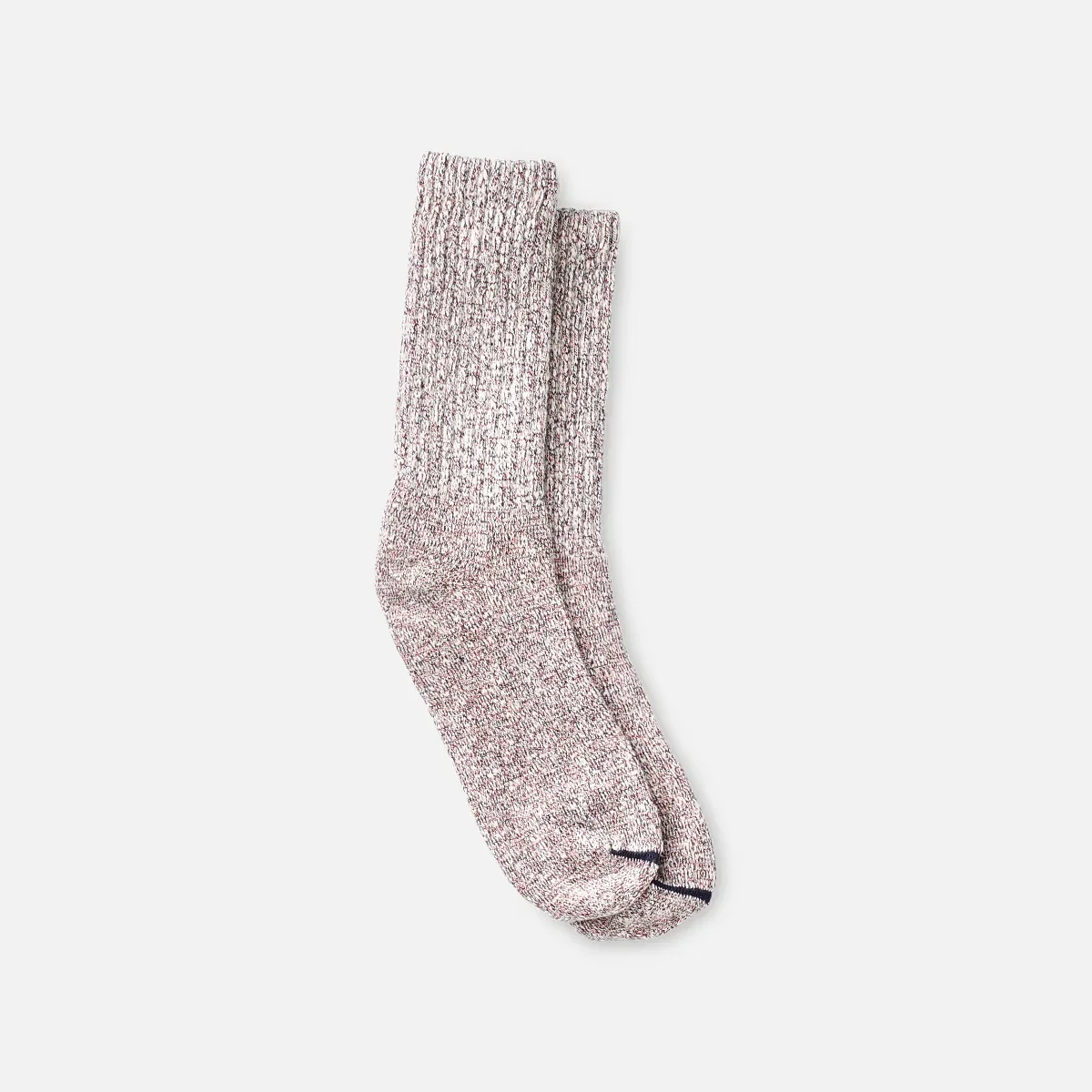 Ragg-strumpor i bomullsblandning, unisex, i färgerna varm burgundy/marinblå/vit