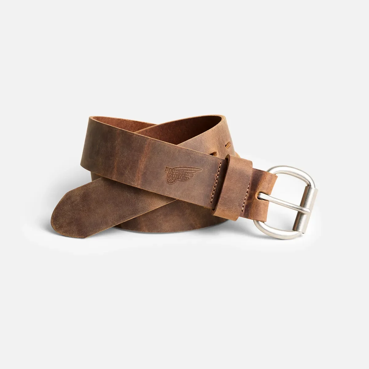 Roller Bar-läderbälten – Red Wing-läderbälten med Roller Bar i brunt