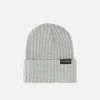 Shaniko Wool Rib Hat – unisex-ullmössa i gråmelerat