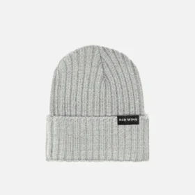 Shaniko Wool Rib Hat – unisex-ullmössa i gråmelerat